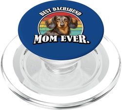 Funny Retro Vintage Best Mom Ever Dapple Dachshund Lover PopSockets PopGrip per MagSafe