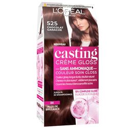 L'Oréal Paris - Coloration Cheveux Semi-Permanente Ton sur Ton - Couleur Soin Gloss - Sans Ammoniaque - Casting Crème Gloss - Nuance : Chocolat Ganache (525)