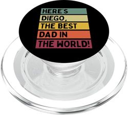 Ecco Diego Il miglior papà del mondo Festa del papà Retro PopSockets PopGrip per MagSafe
