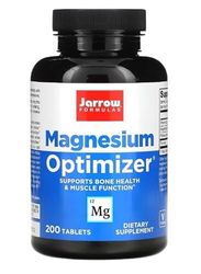 Jarrow Formulas Magnesium Optimizer, 200 tabletas, Suplemento de Magnesio y Taurina para la Salud Óptima