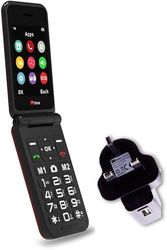 TTfone TT760 4G USB-C Mobile Phone for the Elderly, Simple and easy to use flip folding cell cheap and easy to use, Vodafone Pay as you go with £10 Credit (with Dock Charger, Red)