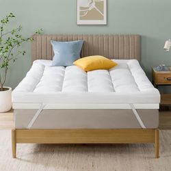 Zinus Mattress Topper, poliéster, Blanco, 190 x 160 cm