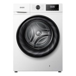 Svan SLS96400AIDVB Wasmachine, condensatie, 9 kg, voorlader, wit, 1.750 W, 1.400 rpm, inverter-motor, 15 programma's, Stop&Go-functie, watertrommel, energie-efficiëntieklasse A