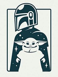 Komar Star Wars WB-SW-002-40 x 50 cm, motivo: Mandalorian The Child and Father