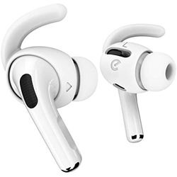 Keybudz EarBuddyz Embouts en Silicone pour écouteurs Apple AirPods Pro, EarPods Accessoires pour écouteurs, Crochet d'oreille, antidérapant, Sport, Blanc