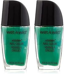 Wet n Wild, Wild Shine Nail Color, Smalto per Unghie Senza Formaldeide, Toluene e Ftalati, Formula di Lunga Durata e che si Asciuga Rapidadamente, Be More Pacific (Confezione da 2)