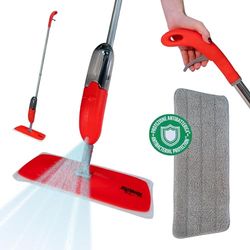 TONKITA | Lavapavimenti Spray&Wash, Scopa Lavapavimenti a Spruzzo, Spray Mop con Panno in Microfibra Riutilizzabile Antibatterico, Tutti i Tipi di Pavimento