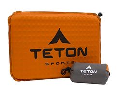 TETON Sports Coussin de siège de Camping, siège de Stade, Chaise de Bureau, Coussin de Voiture, Gonflable, Orange, 43,2 x 30,5 x 3,8 cm