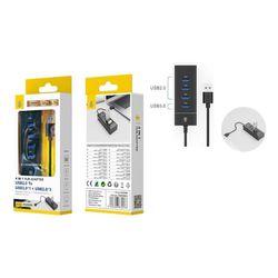 Velocraze Hub - 4 puertos USB 2.0, funcionalidad OTG, color negro, diseño compacto, ideal para conectar varios dispositivos simultáneamente.