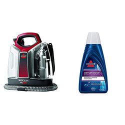 Bissell 36988 SpotClean ProHeat - Pulitore portatile per tappezzeria, moquette, sedili auto e altro + Formula Detergente Oxygen Boost Spotclean PRO, 1 Liter, Plastica