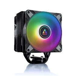 ARCTIC Freezer 36 A-RGB - Single-Tower CPU-koeler met push-pull en ARGB, Twee drukgeoptimaliseerde 120 mm P-ventilatoren, Hydrodynamisch glijlager, 200–2000 rpm, 4 Heatpipes, incl. MX-6 - Zwart