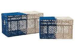 WHITE AND BLUE TRUNKS - SET 1/2