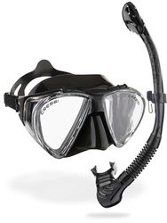 Cressi C/Set Penta + Alpha/ud Pack de snorkel, unissexo, preto, tamanho único