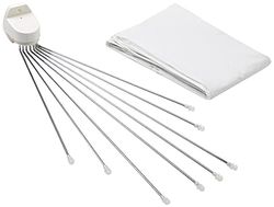 Kleine Wolke 0382100000 - Supporto a raggiera e Tenda per Doccia Spider, Colore: Bianco