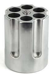 Caliber Gourmet Revolver Gun Cylinder Pen Houder Cast Aluminium Gun Pen Houder Deze Grote Kantoor Accessoire Houdt 6 Pennen Zilver
