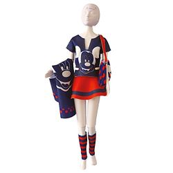 Vervaco PN-0168792 Kit de création de tenue de couture, Mélange de coton, Assortie, Convient à toute poupée de mode de 29 cm