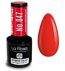 LaRosa CREME Vernis à Ongles Gel Semi-Permanent - Couleur ÉCARLATE – Haute Pigmentation, Brillance Longue Durée – Manucure DIY ou Professionnelle – 9 ml