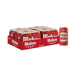 Mahou 5 Estrellas Cerveza Especial Dorada Lager, Sabor 5 Estrellas, 5,5% Volumen de Alcohol, Pack de 24 Latas x 25 cl