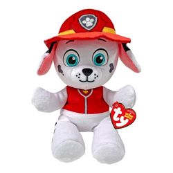 TY - Peluche Pat’ Patrouille - Marcus - 15cm - Peluche à Collectionner, Blanc, Rouge