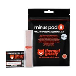 Thermal Grizzly - Minus Pad 8 (120x20x0,5mm / 2 pièces) - Chauffage Autocollant conducteur et refroidissant - Elastique et Adaptable, Thermopad Silicone CPU/GPU/PS4/PS5/Xbox