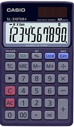 Casio SL-310TER+ calcolatrice tascabile - Display a 10 cifre, con euroconvertitore, blu