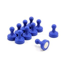 Aimant de Quilles Bleu Haute Puissance pour Réfrigérateur, Bureau, Tableau Blanc, Tableau D'Affichage 19mm dia x 25mm de Haut - Pack de 100
