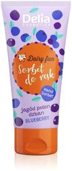 Delia Cosmetics - Dairy Fun - Sorbet for Hands - Blueberry - Moisturizes, Nourishes, Firms, Regenerates - Intense Fragrance - Smooth Skin - Natural Extracts – Hand Cream - 50g