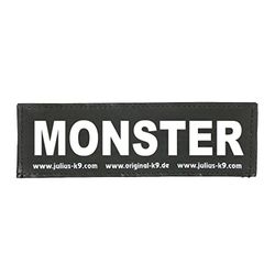 Julius-K9 162LR-K-36944 Klittenbandopschrift, MONSTER, klein, zwart