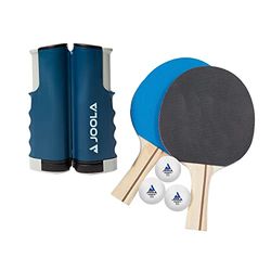 JOOLA Essentials Series Variant 2 joueurs de compétition Ping Pong Ultimate Net et Paddle Set – Comprend 1 filet rétractable, 2 raquettes de tennis de table et 3 balles de régulation et 1 sac de transport en maille