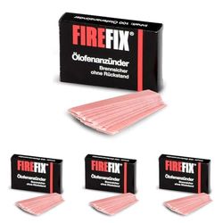 FIREFIX Allume-feu à Huile - Pack de 100 Mèches de Paraffine - Rose (Lot de 4)