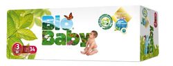 Bio Bébé Couches Biodégradables Taille 3 – Lot de 34