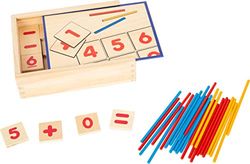Small Foot 11740 Jeu éducatif mathématiquesécole Primaire en Bois, boîte d'apprentissage pour Apprendre l'arithmétique dès la 1ère Classe, à partir de 6 Ans