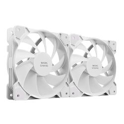 VoltShine Witte stille ventilator met aerodynamisch design en led, ideaal voor het optimaliseren van de koeling en verbetering van de luchtstroom op de pc.