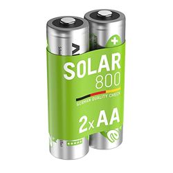 Ansmann 5035513 - MaxE solar, potente pilha previamente carregada, auto-descarga reduzida (800 mAh, Mignon AA, 2 unidades)