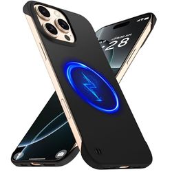 GRECAZO Custodia magnetica sottile per iPhone 16 Pro, custodia per telefono da 6,3 pollici (2024), ultra sottile, leggera, durevole, senza cornice, opaca, rigida, con anello di trazione, antiurto,