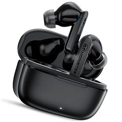 Monster - N-Lite Clear Talk - Bezprzewodowe słuchawki douszne Bluetooth - Redukcja szumów - Wodoodporność - Do 30 godzin pracy na baterii - Czarny