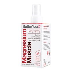 Magnesium Supplement, BetterYou High Strength Magnesium Muscle Oil Spray | Natural Vegan Magnesium Chloride Liquid for Sleep, Muscle Recovery Use for Feet and Legs, 600 Sprays, Made in UK