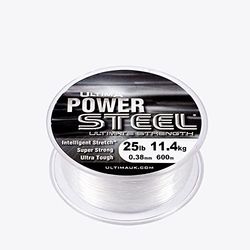 Ultima Power Steel Fishing Line, Unisex-Adult, Transparent, 0.38mm-25.0lb/11.4kg