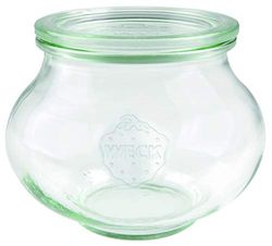 Weck 3918793 Vasetti per Gioielli, Set di 6, 500 Ml, Coperchio Diámetro 80 Mm, 58311