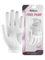 Wilson Guanto da golf per donna, Taglia M, Sinistra, LLH, Bianco, Feel Plus, WGJA00770M