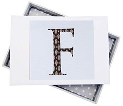 White Cotton Cards Alphabetics Initiale F Mini Album Photo, Multicolore