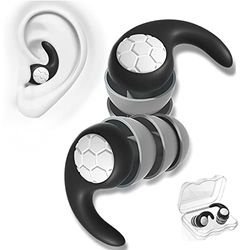 KKNE Tapones Oídos Ruido Dormir, 1 Pares de Tapones Oídos de Silicona Reutilizables Lavableques contra El Ronquido Protección Auditiva para Fiesta, Música, Festival, Concierto, Trabajo