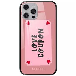 ERT GROUP mobiltelefonfodral för Apple Iphone 13 PRO MAX originalt och officiellt licensierat Babaco mönster Love Coupon 001 tillverkad av härdat glas, skyddsfodral
