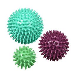 ResultSport massagebal egel 3 stuks, 6 cm, 8 cm, 10 cm, triggerpoint-massage, myofasciale bal, gymnastiekbal, lacrossbal, milieuvriendelijke kunststof, PAK- en ftalaatvrij