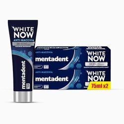 MENTADENT White Now odporny na plamy 2 x 75 ml