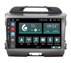 Autoradio Custom Fit per Kia Sportage old (con camera e amplificatore infinity di serie) Android GPS Bluetooth WiFi Dab USB Full HD Touchscreen Display 9" processore 8core e comandi vocali