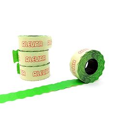 26x12 Scatola 36 Rotoli Etichette per Prezzatrice, Verde Fluo Permanente, 1.500 Etichette per Rotolo, Totale 54.000 Etichette