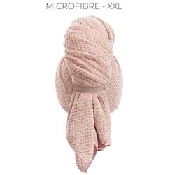 COSMETIC CLUB, SC0643, Asciugamano per Capelli XXL in Microfibra Rosa, Ultra Assorbente, Morbido e Pratico con Chiusura a Bottoni, Ideale per Capelli Lunghi, Facile da Pulire, Lavabile in Lavatrice