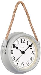 Technoline Lifestyle wandklok WT 713, decoratieve wandklok, nostalgie, maritiem, met koord, grijs, 22 cm