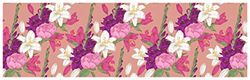 Passatoia da cucina, 100% Made in Italy, Tappeto antimacchia con stampa digitale, Runner antiscivolo e lavabile, Modello Flowers - Beata, cm 180x52